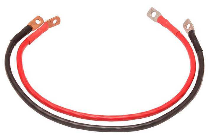 Комплект кабелей 1,0м сечением 16 кв.мм для АКБ (ГОСТ) Дополнительные устройства к источникам питания фото, изображение
