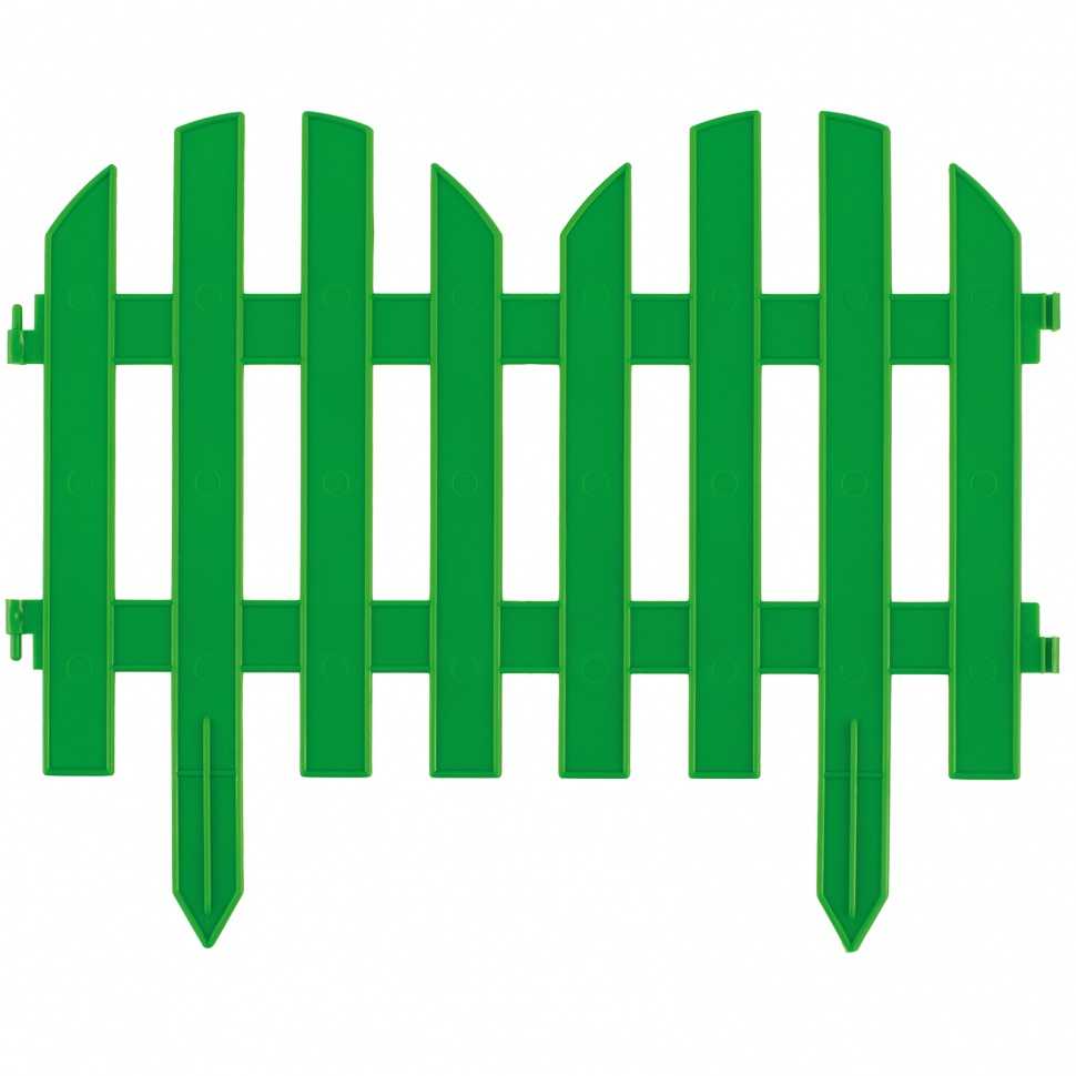 Забор декоративный "Романтика", 28 х 300 см, зеленый, Россия, Palisad Заборы декоративные фото, изображение