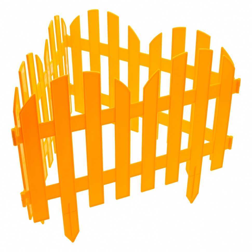 Забор декоративный "Романтика", 28 х 300 см, желтый, Россия, Palisad Заборы декоративные фото, изображение