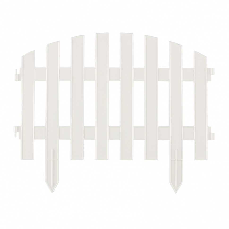 Забор декоративный "Винтаж", 28 х 300 см, белый, Россия, Palisad Заборы декоративные фото, изображение