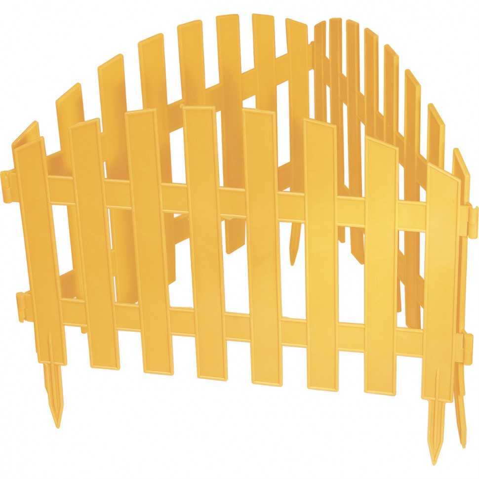 Забор декоративный "Винтаж", 28 х 300 см, желтый, Россия, Palisad Заборы декоративные фото, изображение