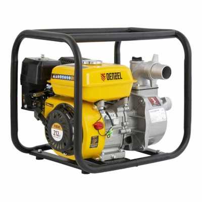 Мотопомпа бензиновая для чистой воды PX-50, 7 л.с, 2", 600 л/мин, глубина 8 м, напор 30 м Denzel Мотопомпы для чистой воды фото, изображение